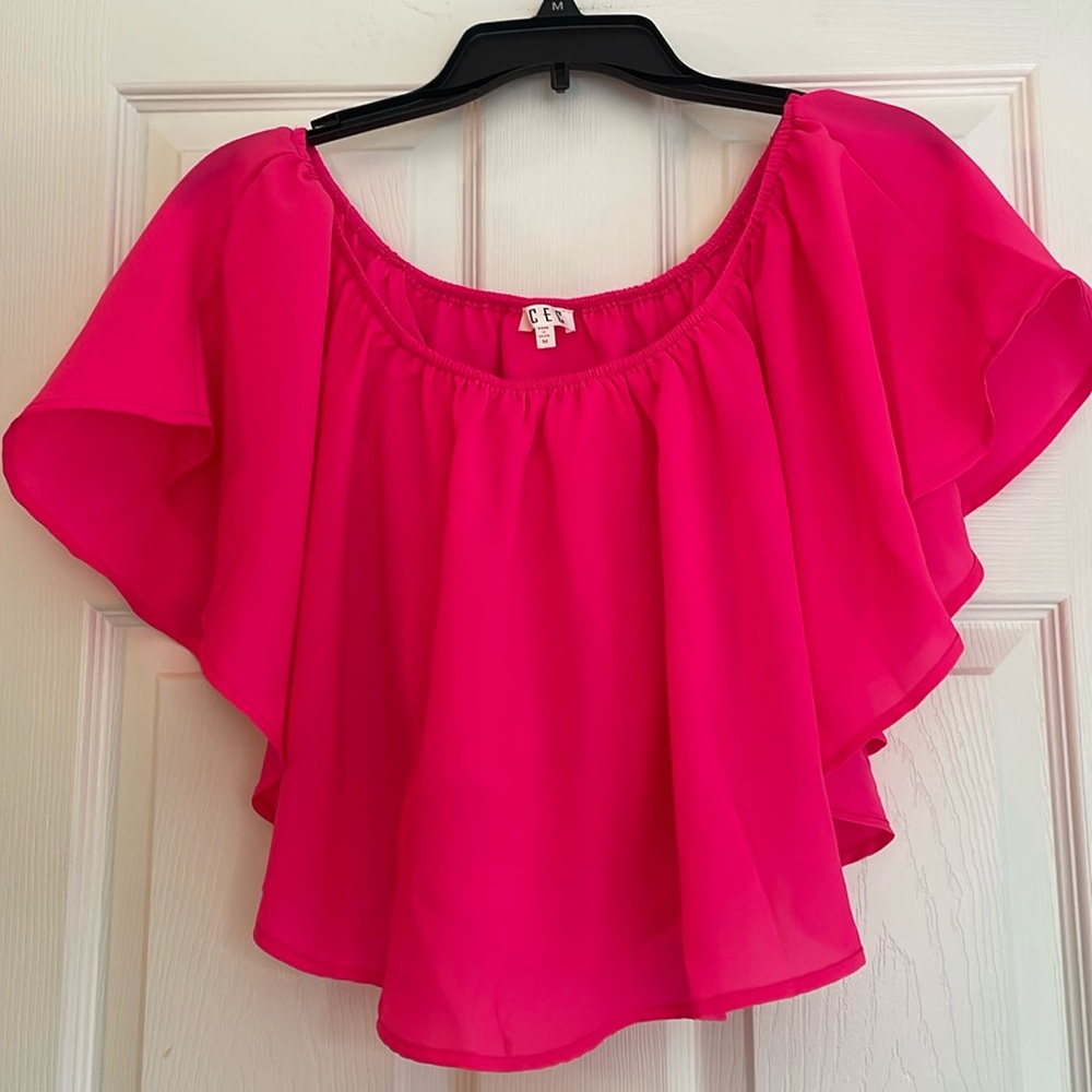 Vici pink off the shoulder top